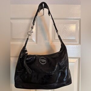 Coach Black Leather Hobo Shoulder Bag